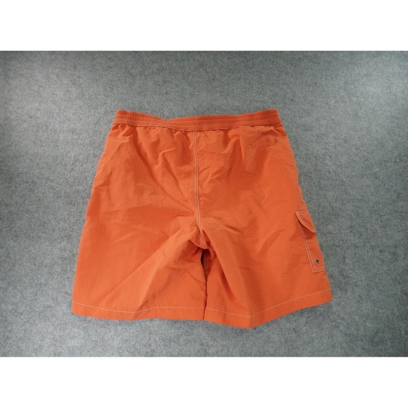 Vintage Polo Ralph Lauren Swim Trunks Mens XL Cargo Orange Lined Pony - Picture 10 of 11